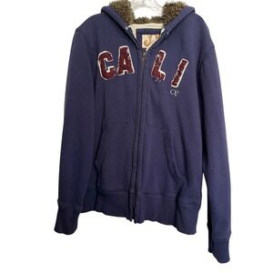 VTG OP Hoodie Sz L Ocean Pacific Cali Surf Jacket Full Zip Vintage Y2K 90s